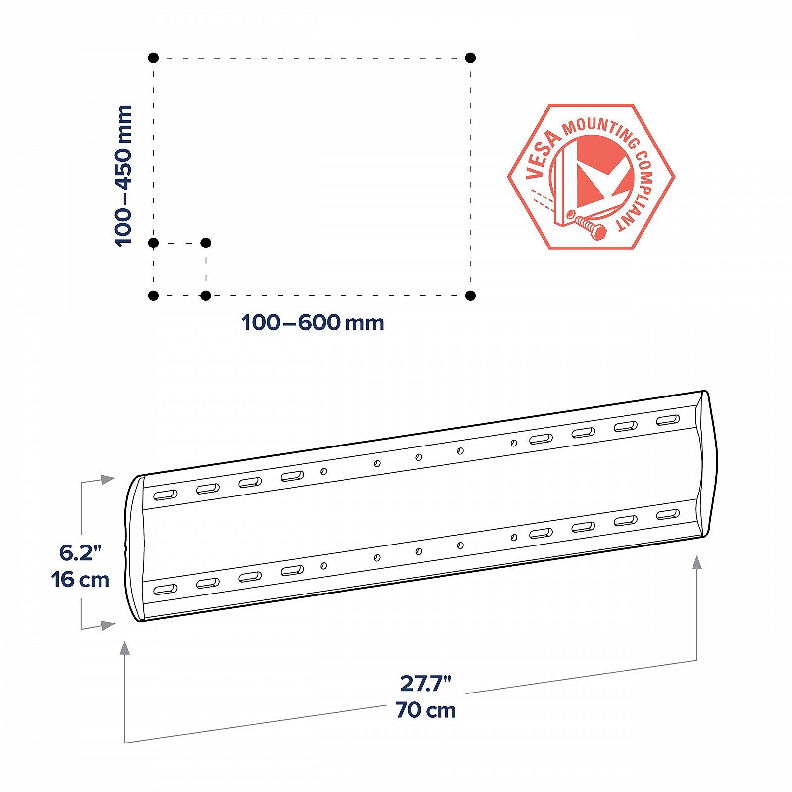 Крепление для дисплея Ergotron WM Low Profile настенное 32-65 дюймов, серебристое, фото №2 Крепление для дисплея Ergotron WM Low Profile настенное 32-65 дюймов, серебристое, фото №2