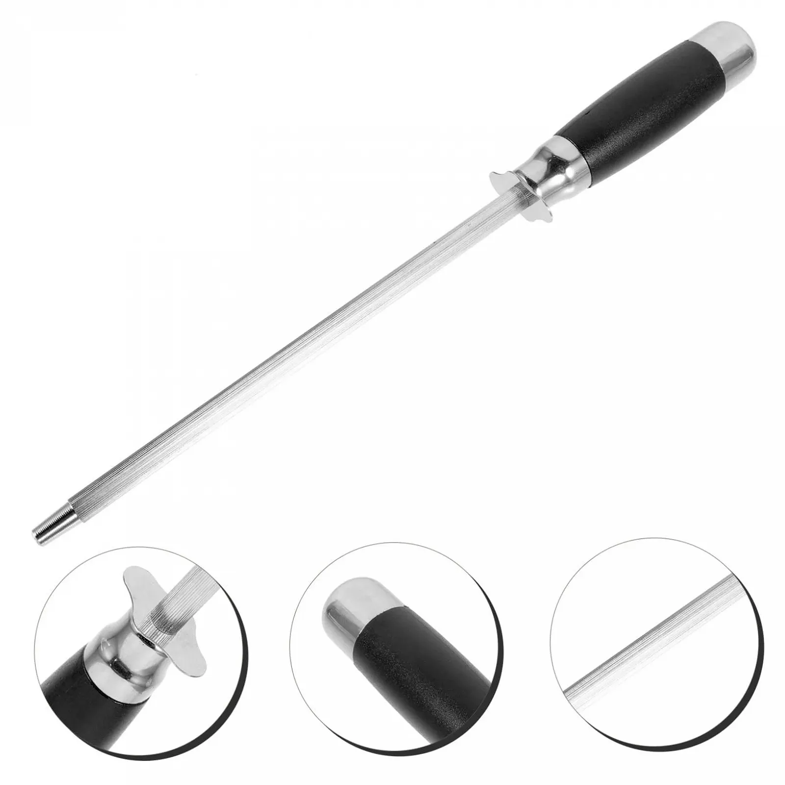 Мусат із нержавіючої сталі кухонний з ергономічною ручкою корозійностійкий, фото №4