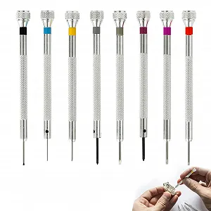 Набір прецизійних викруток 8 предметів для ремонту годинників та окулярів, мікро 0.6/0.8/1.0/1.2/1.4/1.6 мм - Фото 1