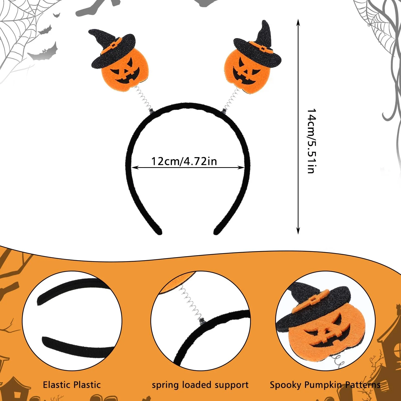 Обруч Гарбуз Sibba Аксесуари для волосся для вечірки на Хелловін, фото №2 Обруч Гарбуз Sibba Аксесуари для волосся для вечірки на Хелловін, фото №2