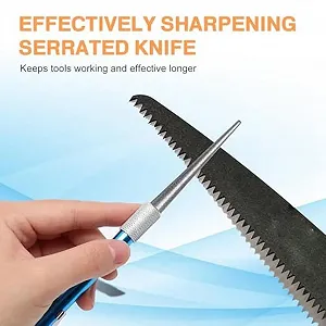 Набір точилок для ножів алмазних двосторонніх та висувний алмазний стрижень 3 шт. Чорний та помаранчевий synthetic.ua - Фото 1