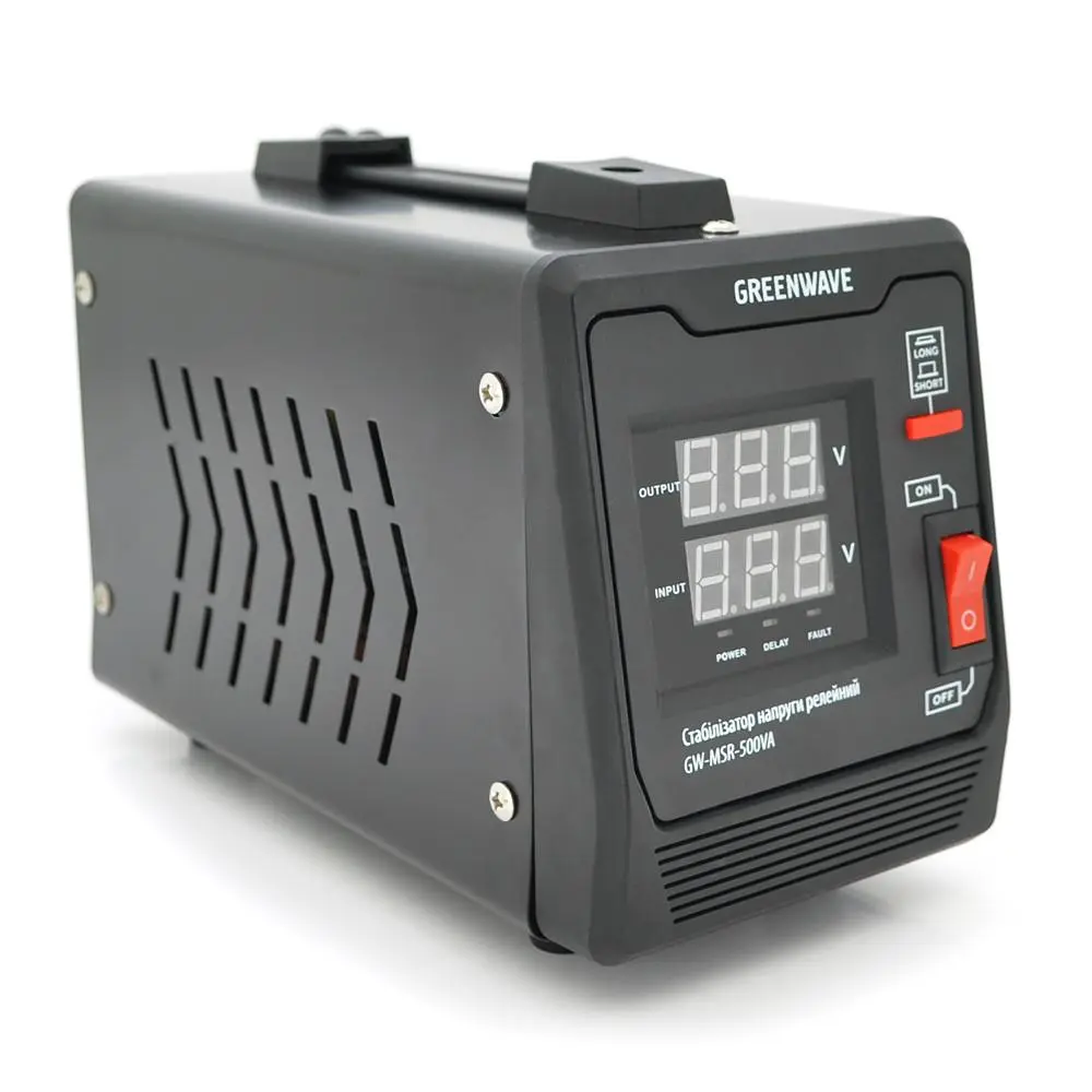 Стабілізатор напруги релейний Green Wave Mauser 500VA 1xShuko DC140-260V, AC220±8%, BOX, фото №1