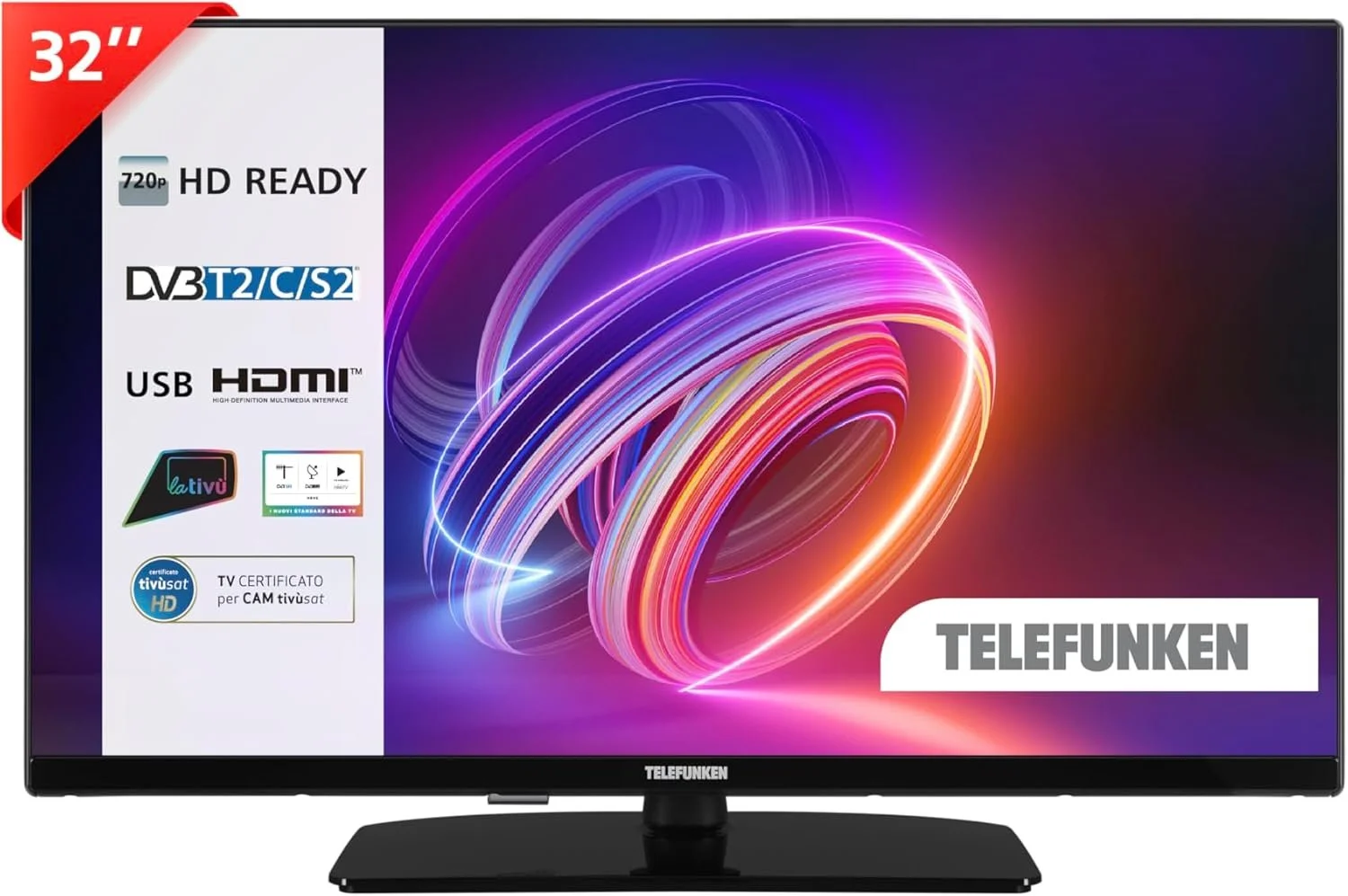 Телевізор 32" TELEFUNKEN 32TENSHDZ / HD / 60 Гц / LCD / T2, фото №1