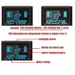 Зарядний пристрій LCD-2 AA 18650 3.7V 1.2V з LCD екраном, відображенням ємності, швидкою зарядкою 2A для Li-ion акумуляторів 26650 21700 18490 18350 17670 17500 16340 14500, RCR123 AA, AAA, N-MH/-Cd AAA synthetic.ua - Фото 1