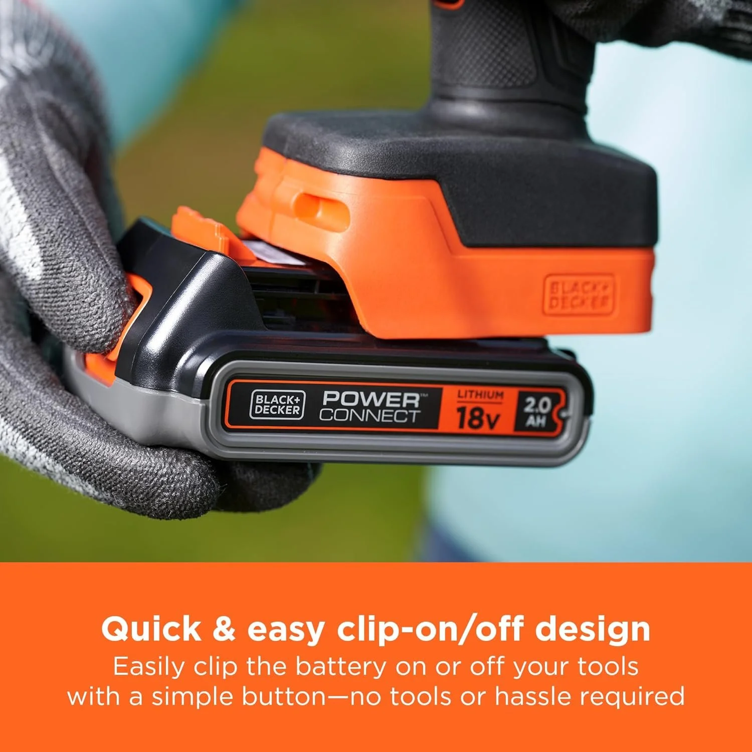 Аккумулятор литий-ионный Black+Decker BL2018 / 18 V / 2 Ah / Черный-оранжевый, фото №6