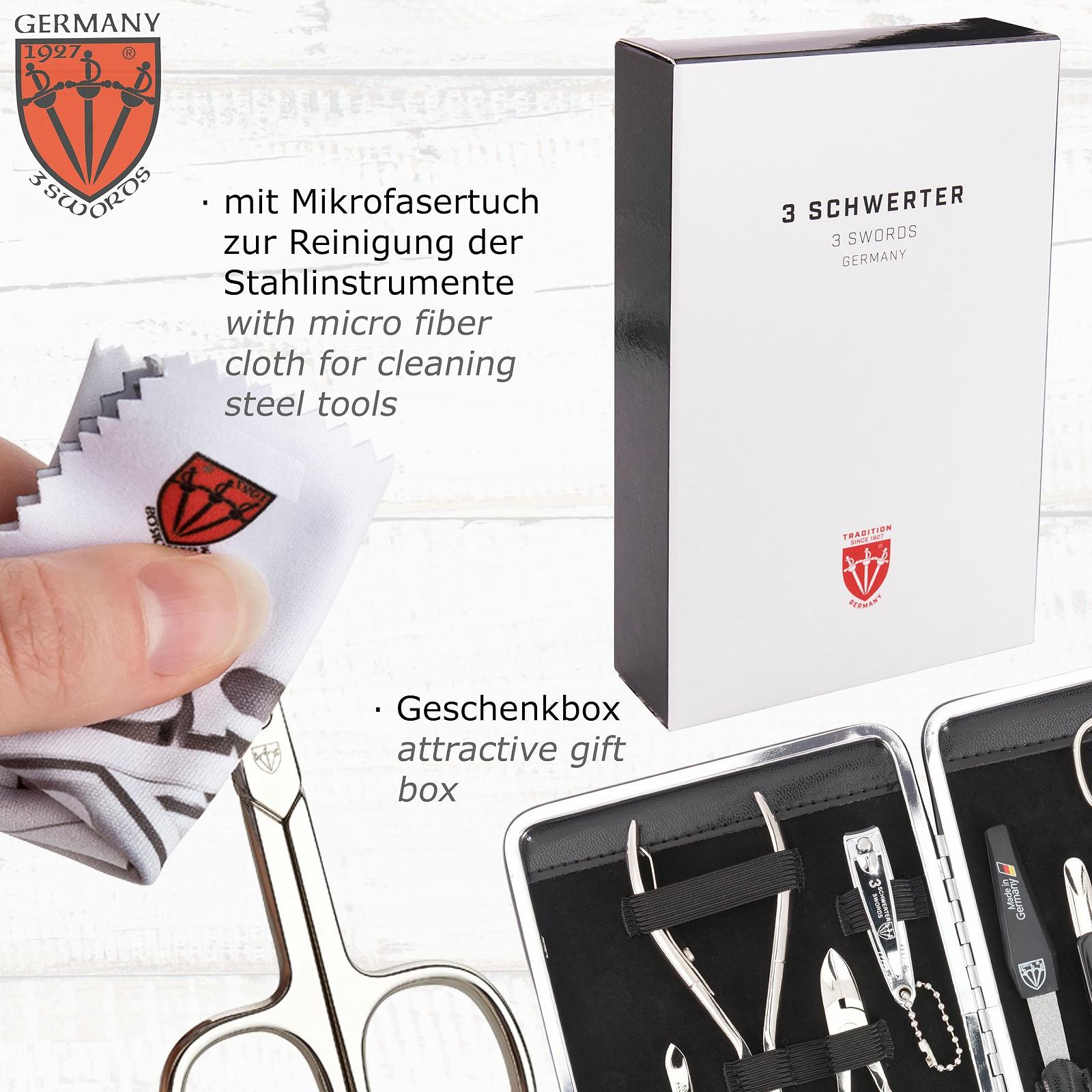 Набір для манікюру DREI SCHWERTER Germany Fano 11 предметів у міцному футлярі чорний, фото №6 Набір для манікюру DREI SCHWERTER Germany Fano 11 предметів у міцному футлярі чорний, фото №6