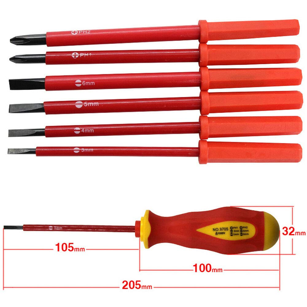Набір викруток TOOLSTAR Insulated Magnetic Electrician 7 штук, фото №2
