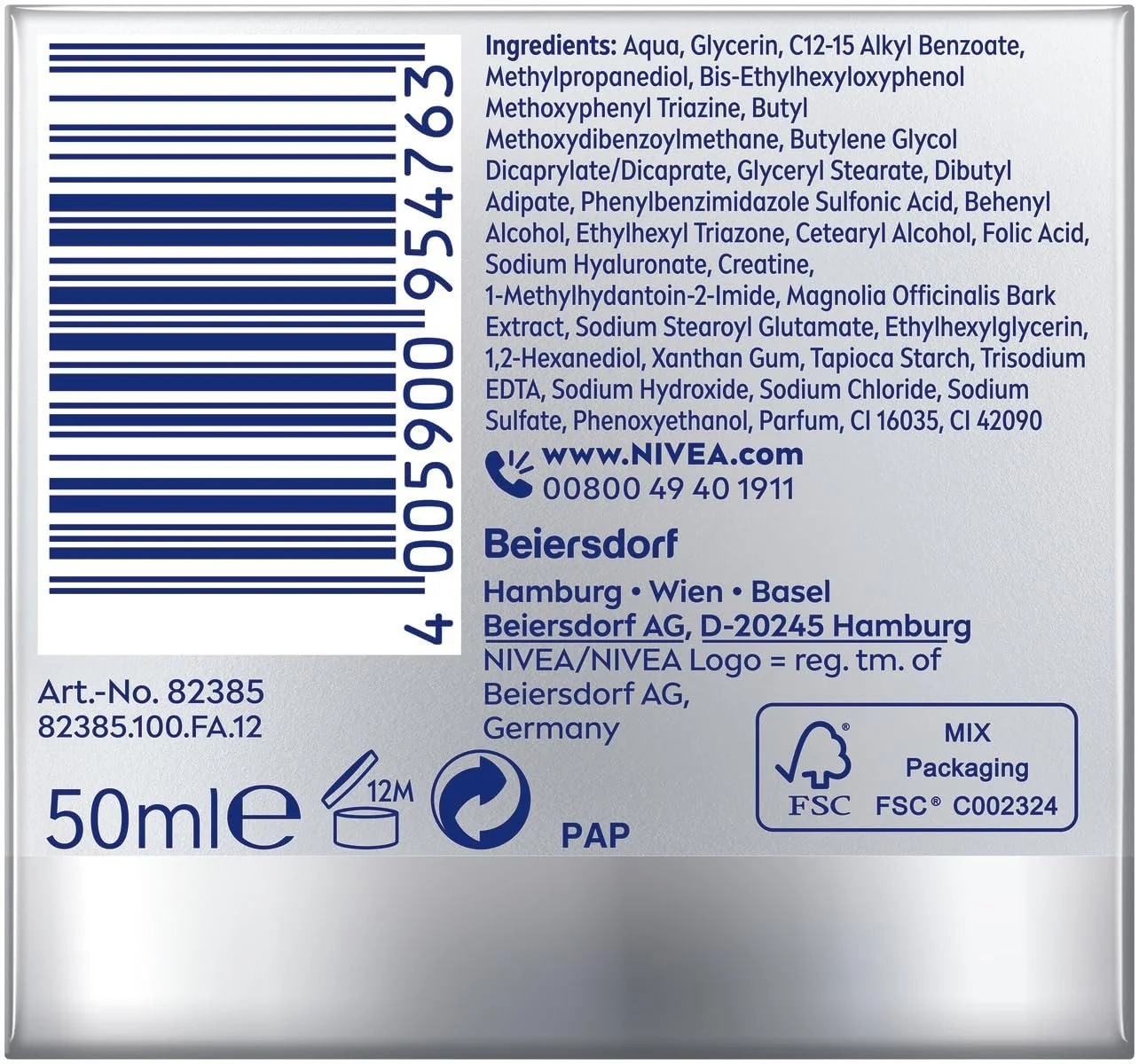 Денний крем для обличчя Nivea Hyaluronic Cellular Filler антивіковий з SPF 15, 50 мл, фото №6