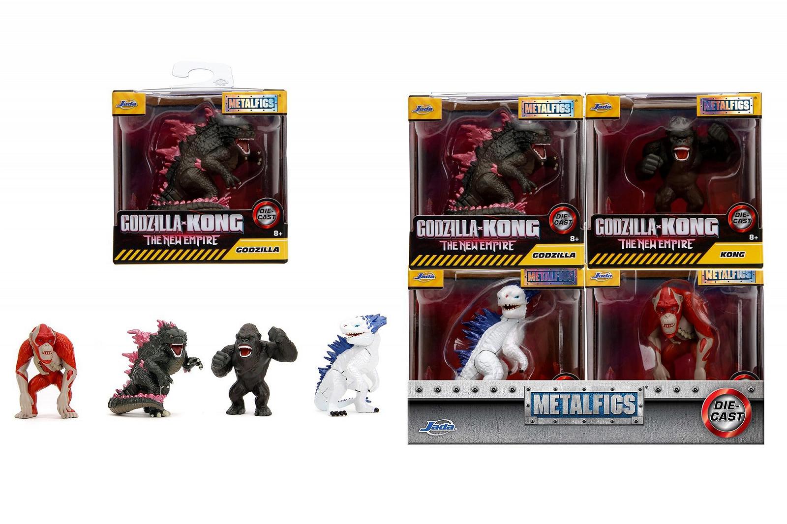 Фигурка Jada Toys Godzilla x Kong (1 металлическая коллекционная фигурка, случайный выбор) - 1 из 4 фигурок Monster Verse (Godzilla, King Kong, Shimo, Skar), каждая 6,5 см, фото №1