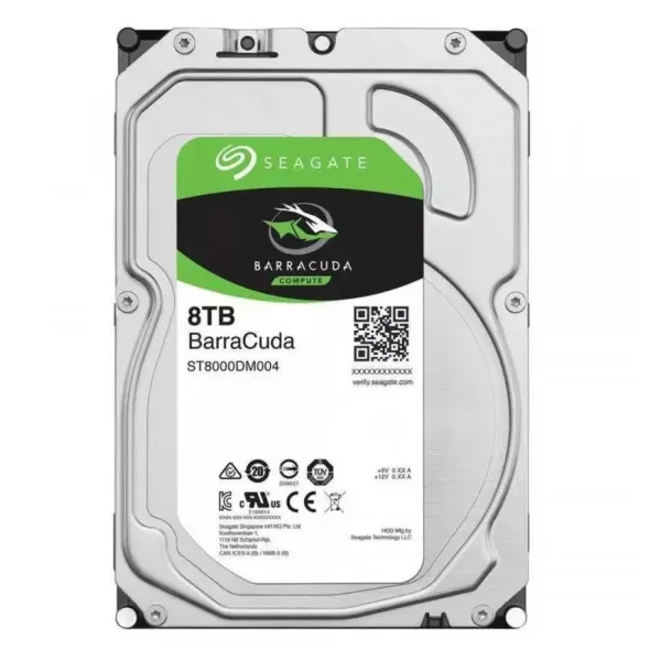 Жесткий диск Seagate BarraCuda 8ТБ 5400об/м 190 МБ/с 3.5" SATA III (ST8000DMZ04/ST8000DM004), фото №1