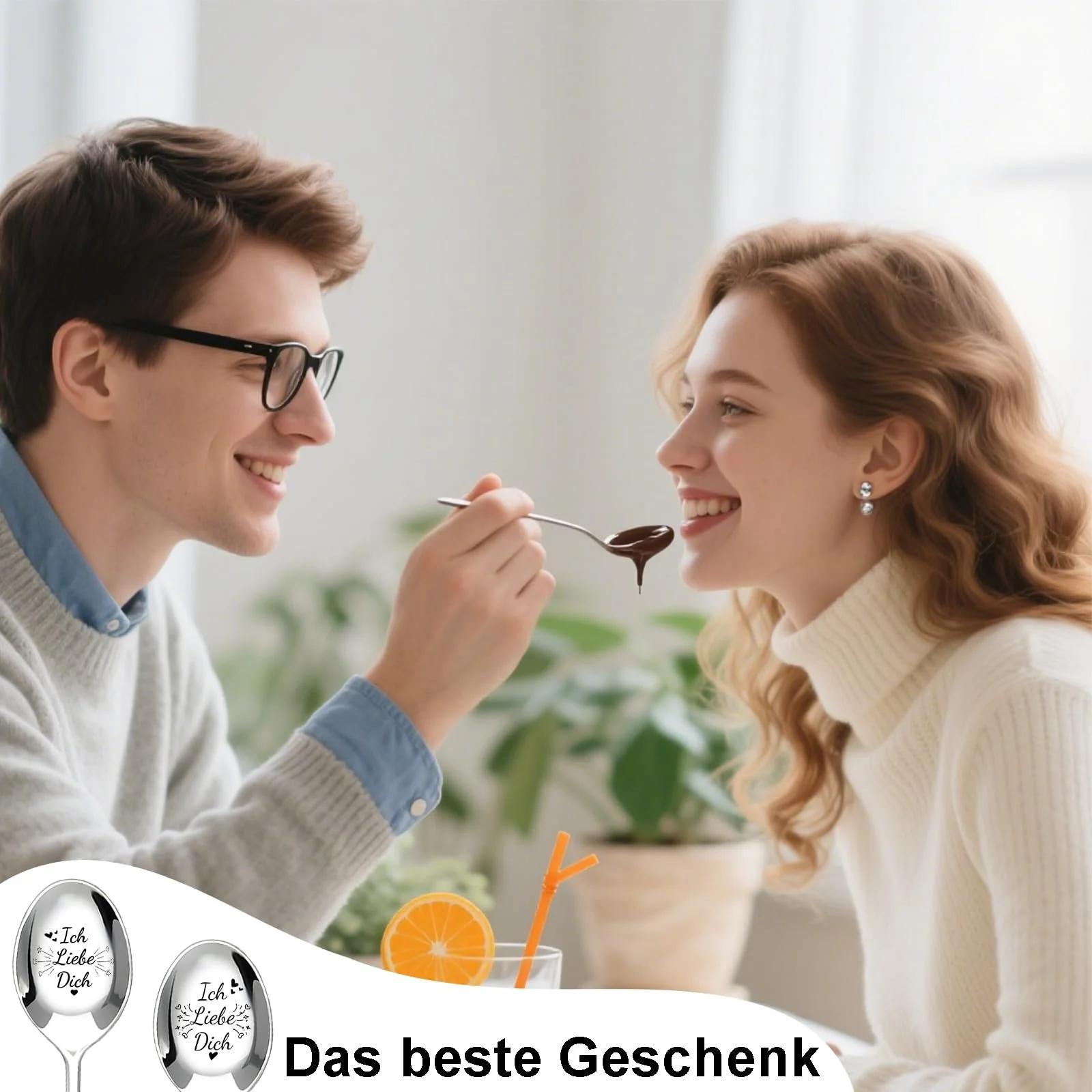 Набір супових ложок Wedding, 2 шт., Срібна гравірована ложка, фото №7