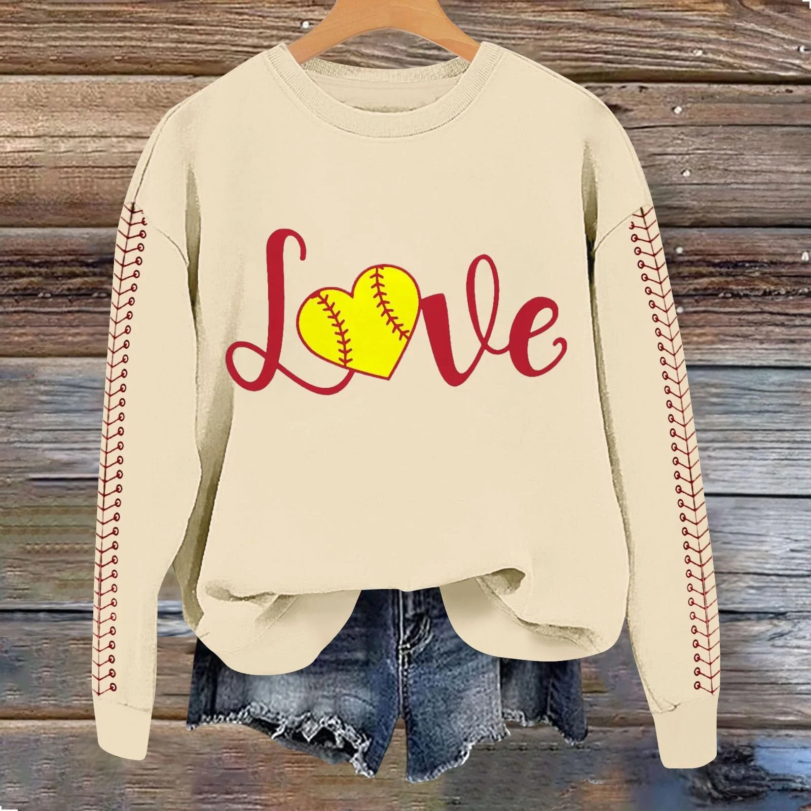 Пуловер Komiseup Базовый Лонгслив Свитшот без капюшона Спортивный с принтом 06, фото №2