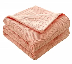 Покривало Вафельний Hayisugal Бавовна Рожевий, 200 x 230 см - Фото 1
