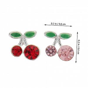 Наклейки для ногтей Упаковка 36 шт. Стразы для ногтей Вишня Декоративные наклейки для ногтей с заклепками Вишневые диски для ногтей Фруктовая подвеска из сплава synthetic.ua - Фото 1