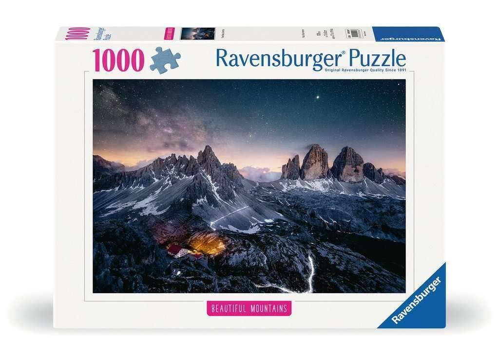 Пазл Ravensburger 12000256 Beautiful Mountains, Three Peaks, Dolomites 1000 деталей, фото №1 Пазл Ravensburger 12000256 Beautiful Mountains, Three Peaks, Dolomites 1000 деталей, фото №1