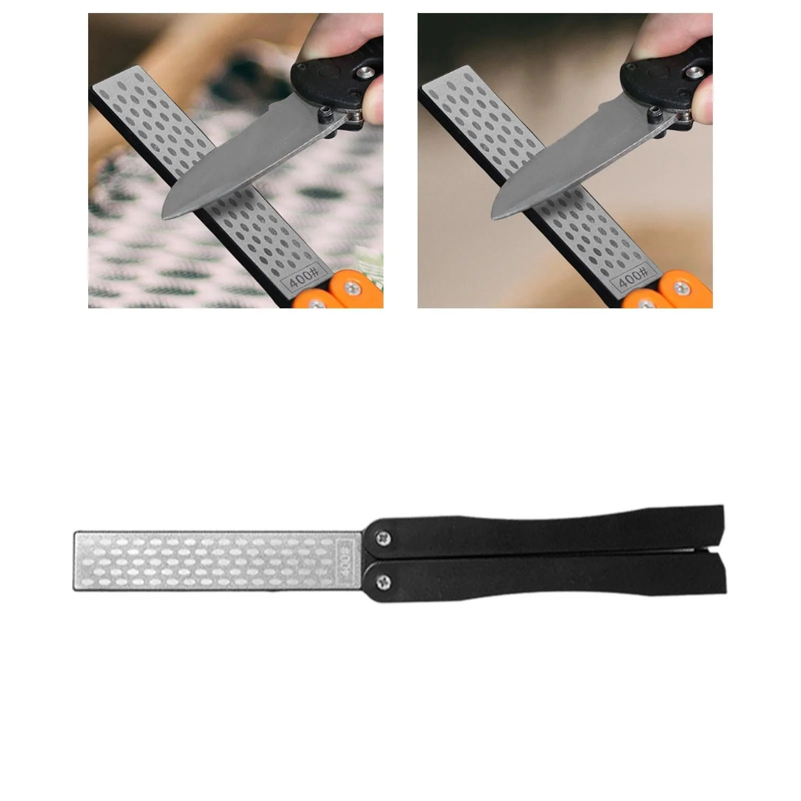 Ручне точило для ножів Schärfwerkzeug професійне двостороннє легке чорне, фото №6