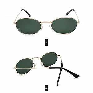 Овальные солнцезащитные очки WDZAYXC Модные для мужчин и женщин Легкие в металлической оправе synthetic.ua - Фото 1