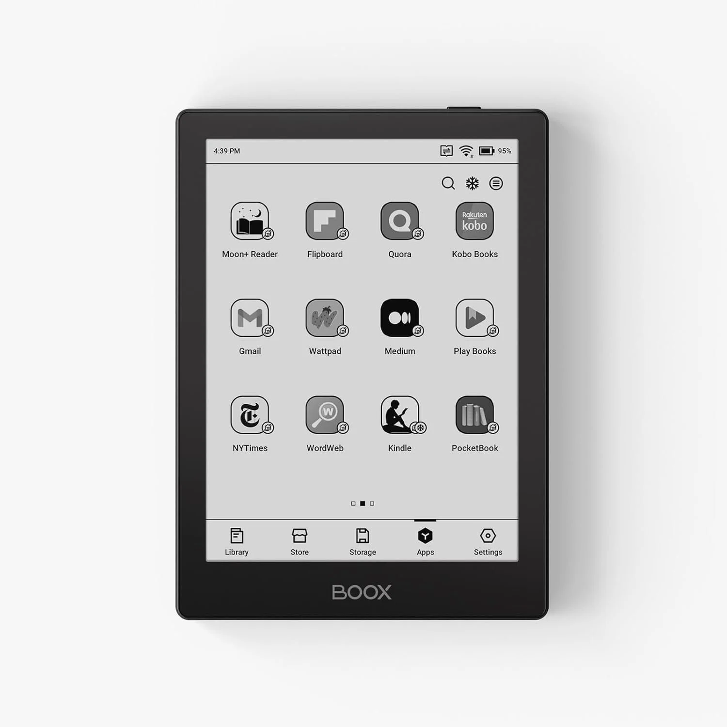 Електронна книга 6'' Onyx BOOX Go 6 2 / 32ГБ / Android 11 / Wi-Fi / Bluetooth / MicroSD / Кольоровий сенсорний E-Ink екран / 1448 × 1072 / Налаштовувана яскравість / Чорний, фото №2