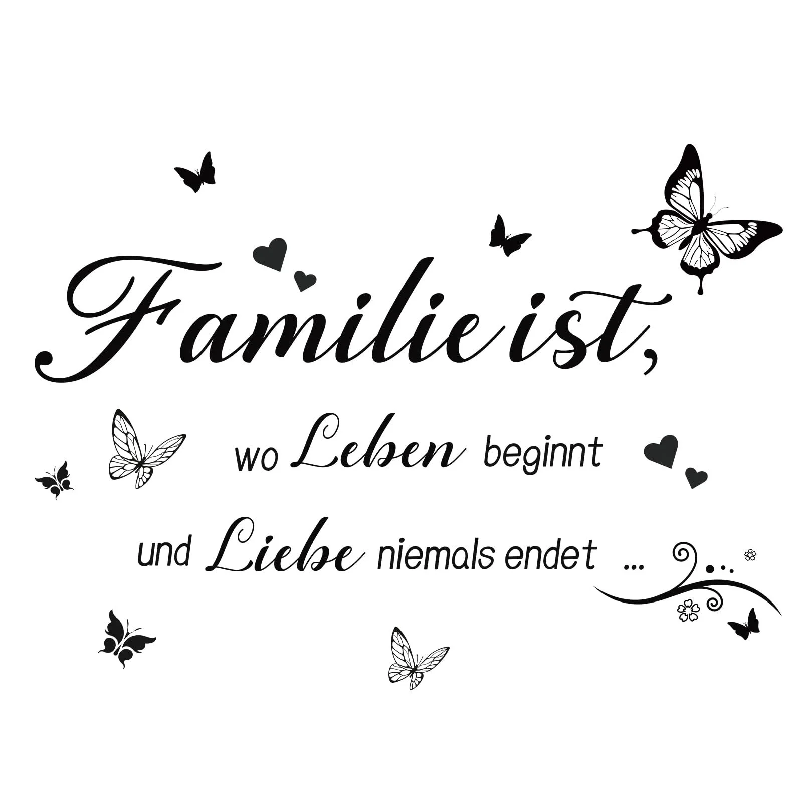 Наклейка на стіну TOARTI Family is Wall Tattoo 90 x 30 см Чорна, фото №3