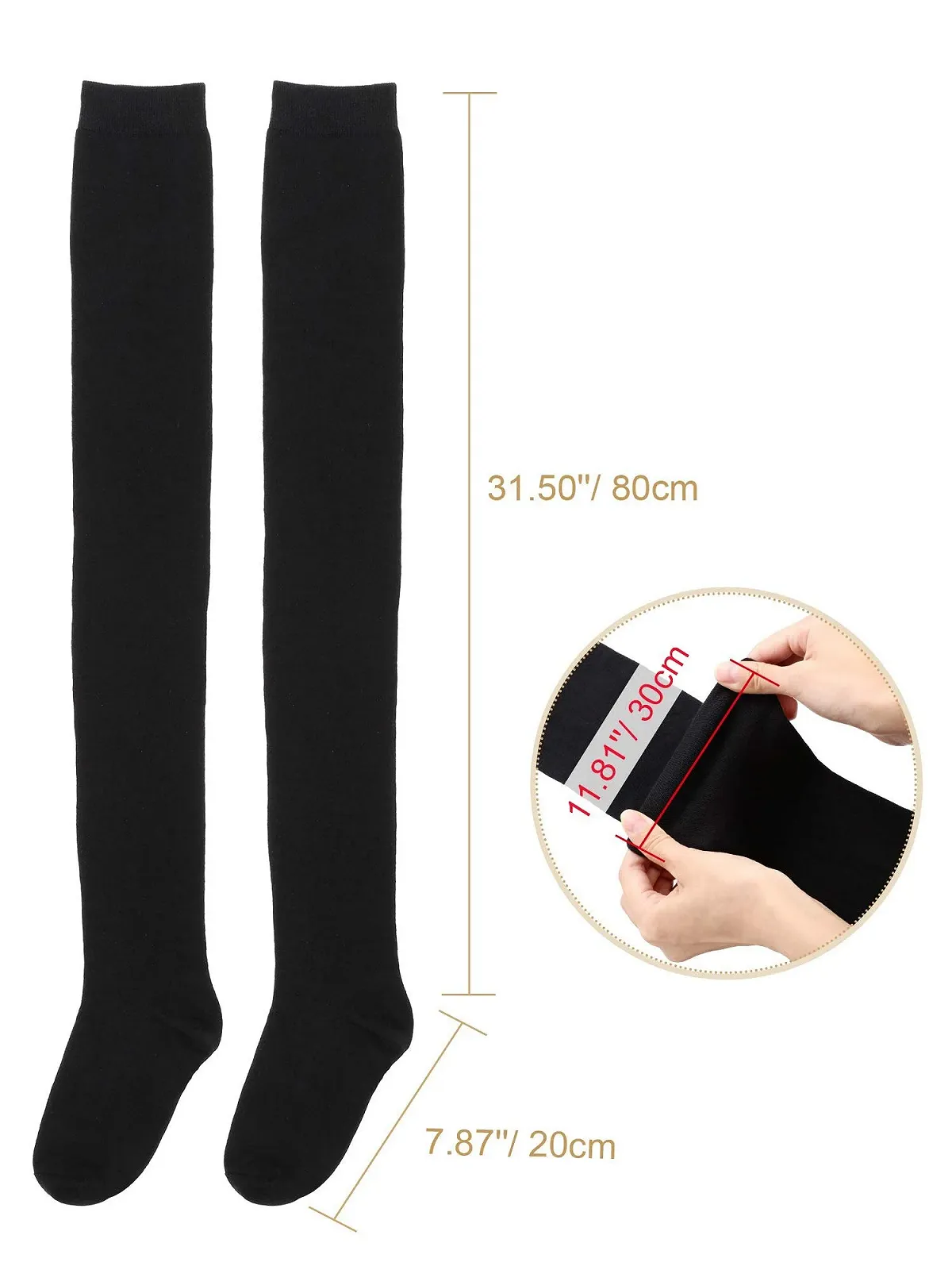 Високі шкарпетки SATINIOR для жінок, фото №4