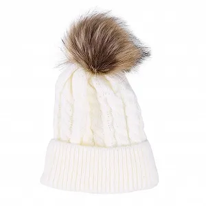 В'язана шапка-вушанка Zqkimzi для дітей, зимова в'язана - Фото 1