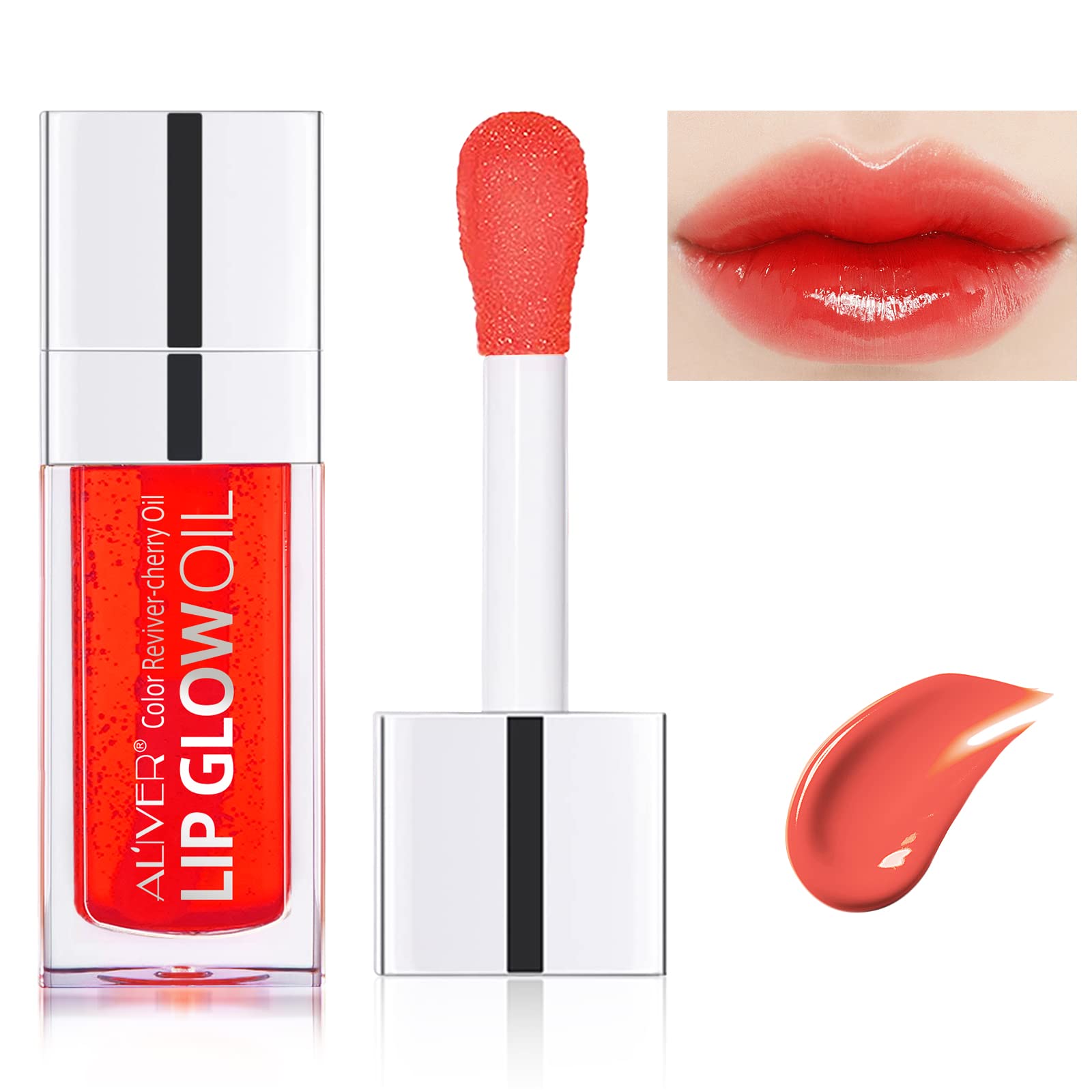 Блеск для губ Lips light увлажняющий объёмный стойкий питательный масло для губ с большой кистью глянцевый праймер (розово-коричневый), фото №2