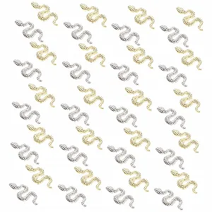 Змії з цинкового сплаву 3D Beaupretty, 40 шт - Фото 1