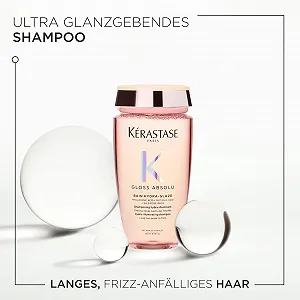 Шампунь Kérastase Absolu Bain Hydra-Glaze для длинных волос, склонных к пушистости, с гиалуроновой кислотой, гликолевой кислотой и маслом шиповника, для интенсивного блеска и объема synthetic.ua - Фото 1