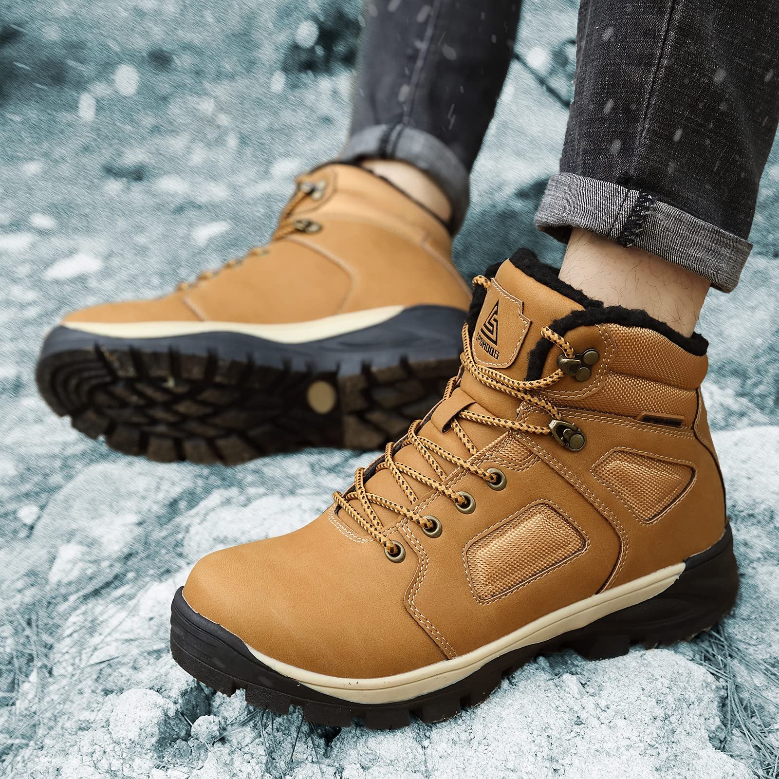 Чоловічі зимові черевики Cykyggo, утеплені трекінгові, фото №7