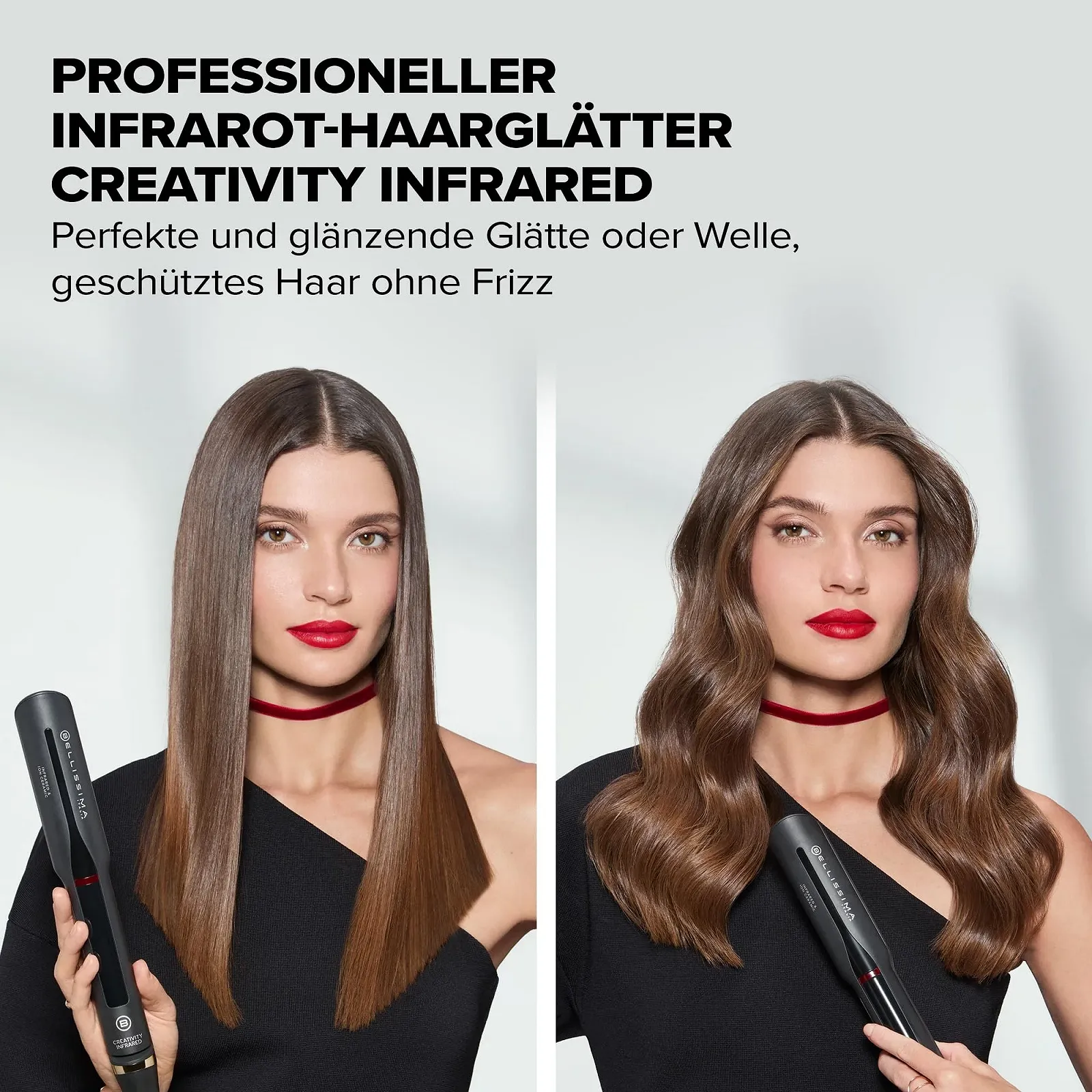 Выпрямитель для волос Bellissima Imetec Creativity Infrared Керамический 130°C-230°C Black/Silver, фото №2 Выпрямитель для волос Bellissima Imetec Creativity Infrared Керамический 130°C-230°C Black/Silver, фото №2