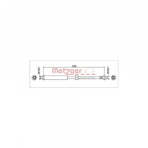 Гальмівний шланг METZGER 4111764 для LAND ROVER, задня вісь зліва - Фото 1