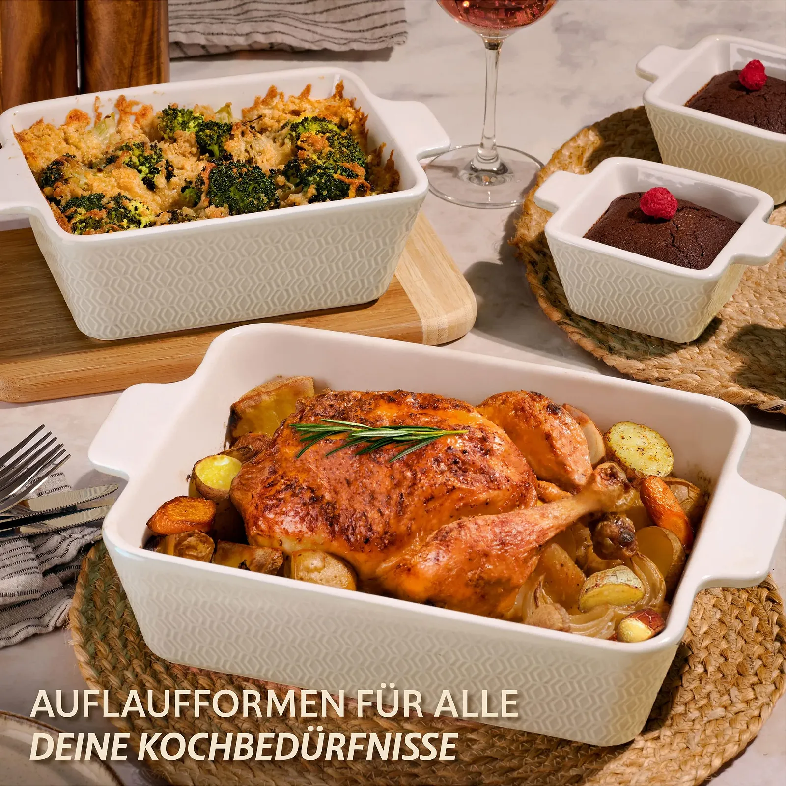 Формы для суфле Praknu набор из 4 шт керамические розовые 280 мл квадратные, фото №7