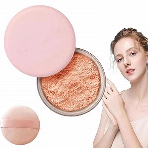 Пудра Allaura Beauty розсипчаста фіксуюча рожева, розмиваюча, водостійка для всіх типів шкіри (02#) - Фото 1