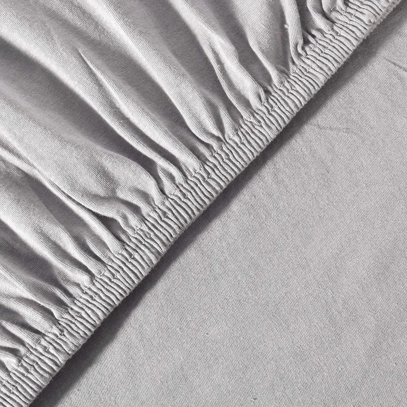 Простыня на резинке Premium, очень плотная, 97% хлопок Mako Jersey и 3% эластан, также подходит для кровати с пружинным блоком, 90 x 200-100 x 220 см, серая, фото №6