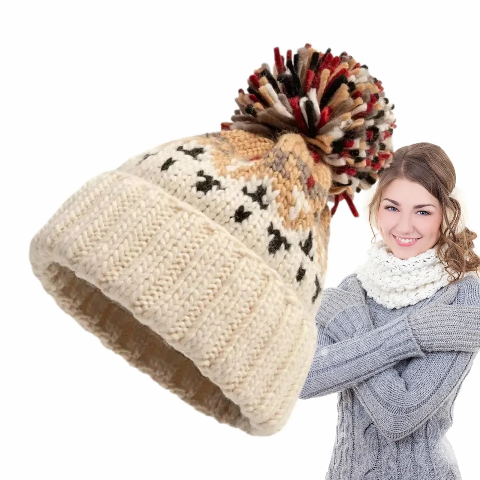 Шапка с помпоном Lnhgh, фото №6 Шапка с помпоном Lnhgh, фото №6