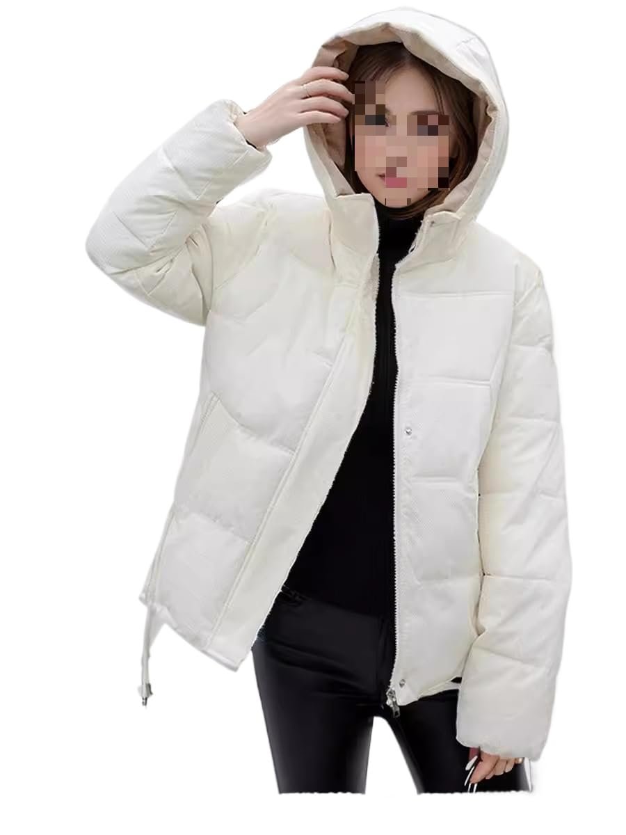 Куртка Suncadmious Жіноча Зимова Коротка Модна Тепла Пухова Куртка З Капюшоном Парка Зимова Куртка Легка Вітро- і Снігозахисна, фото №1