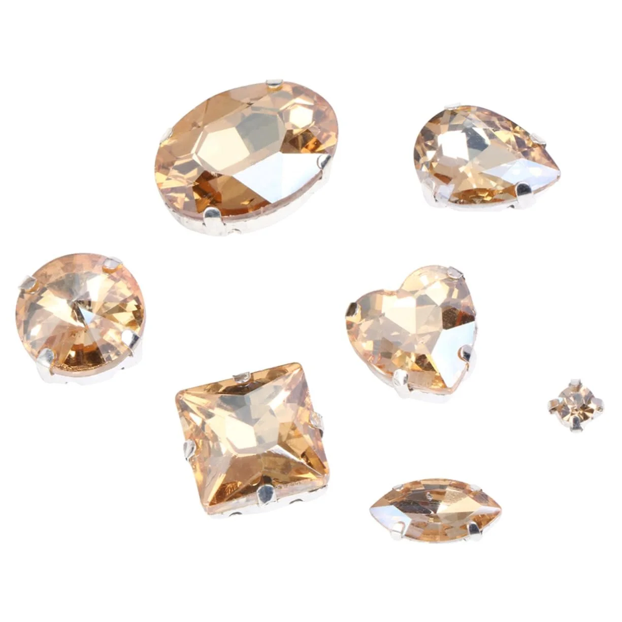 Стразы Lurrose Каплевидной формы с серебряной основой, стеклянные, 150 шт, для одежды, разных стилей, для творческих проектов, фото №3