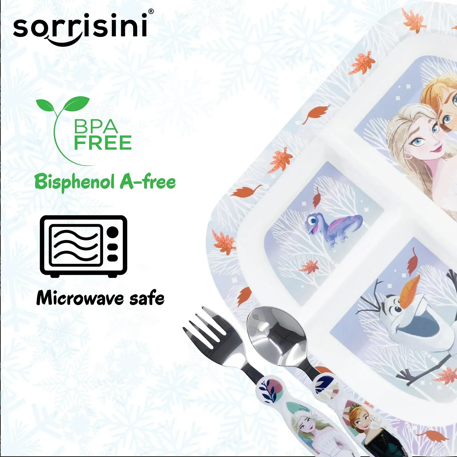 Набор посуды Многоразовый Sorrisini 3 предмета, фото №2 Набор посуды Многоразовый Sorrisini 3 предмета, фото №2