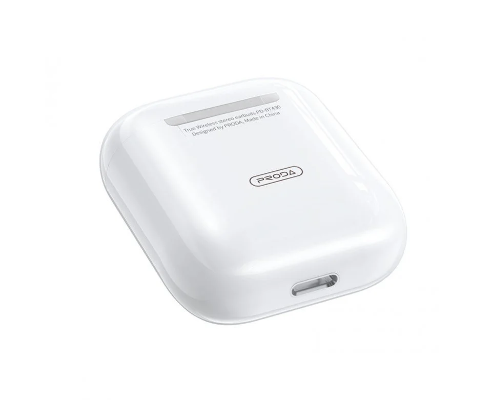 Бездротові навушники Remax Proda PD-BT230 TWS Bluetooth вкладиші для Android/Iphone гарнітура з кейсом White, фото №2