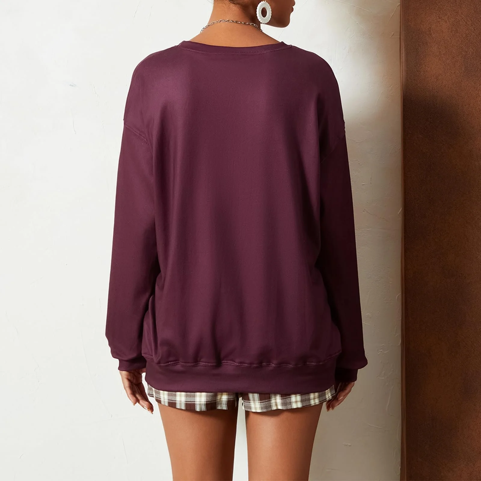 Жіночий Світшот SANSIWU З Різдвяним Принтом, фото №6 Жіночий Світшот SANSIWU З Різдвяним Принтом, фото №6