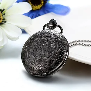 Карманные часы JewelryWe Классический Зеленый Люминесцентный Циферблат Аналоговый Кварцевый Серебряный synthetic.ua - Фото 1