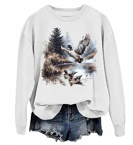 Винтажный свитшот Retro Stockente Enten Herbst Teich Szene Охота на уток - Фото 1