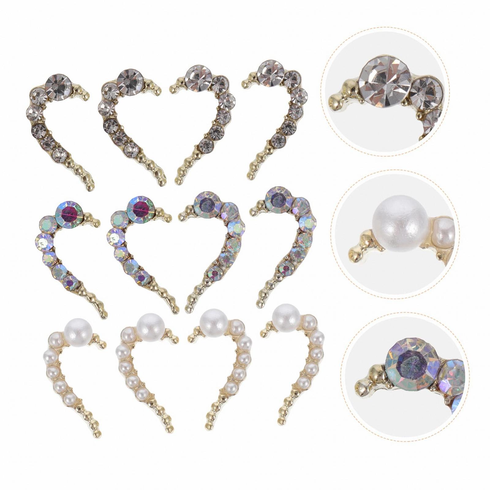 Аксесуари для нігтів Прикраса для нігтів Серце Glitter Alloy, фото №6