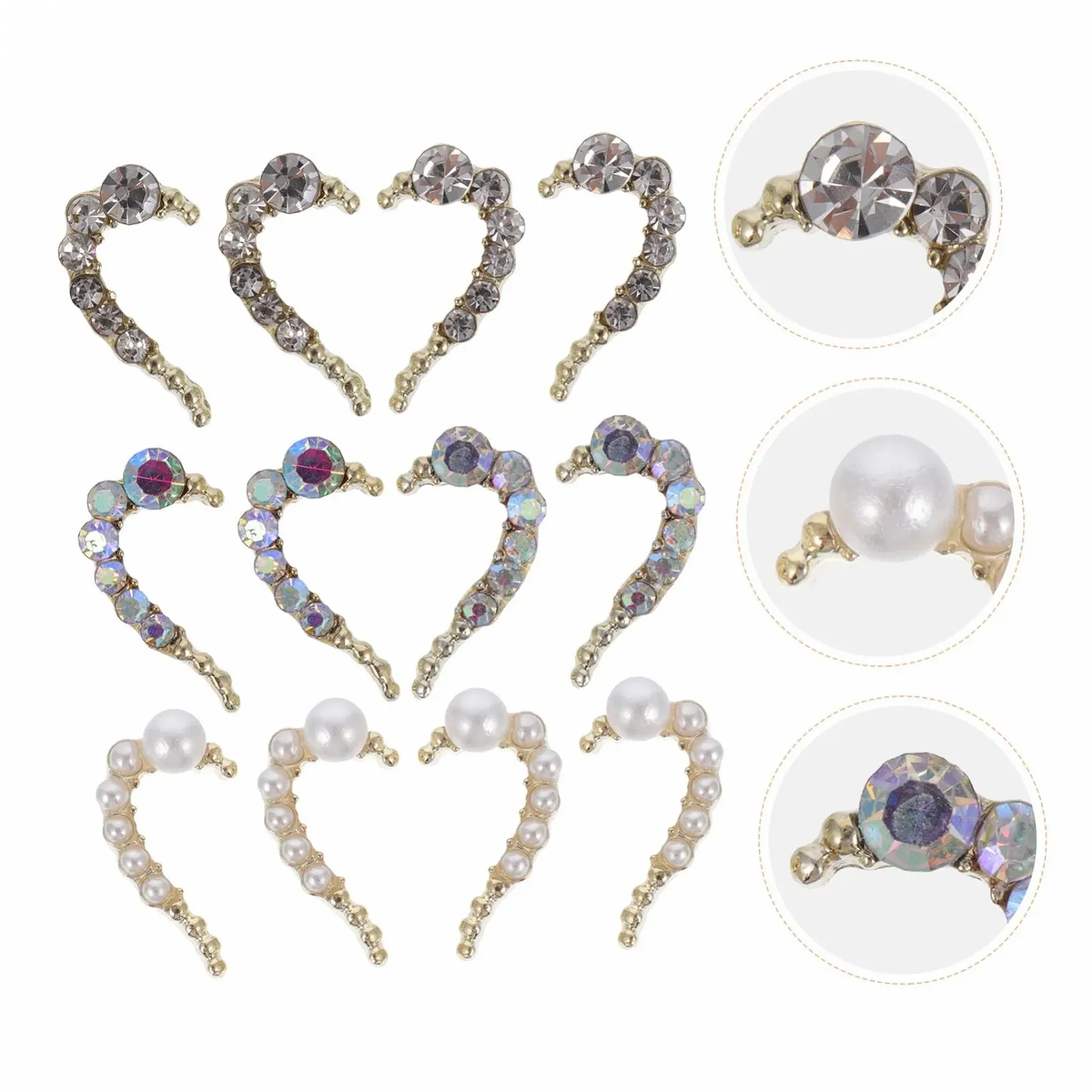 Украшения для ногтей MERRYHAPY Серии Blushing Decor Trendy Decor DIY Аксессуары для ногтей Сердце Glitter Alloy, фото №6