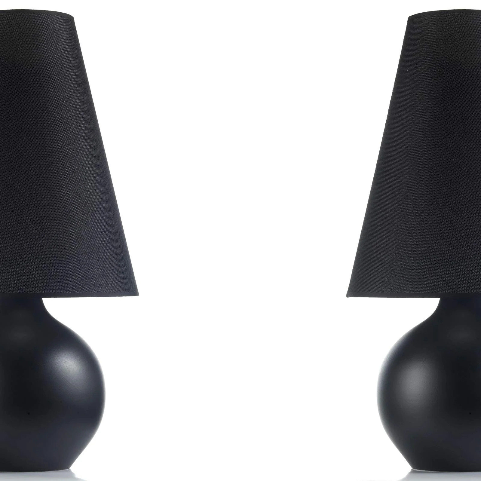 Настільна лампа ONLI з керамічною основою та тканинним абажуром чорна, фото №3