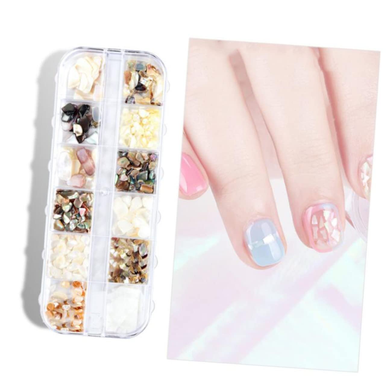 Камень для маникюра Healvian Натуральный Декор Камни Кристалл для ногтей Драгоценный камень Бриллиант для маникюра Камень для рукоделия Кристалл для ногтей Драгоценный камень Бриллиант для ногтей Аксессуары из камня в японском стиле, фото №1