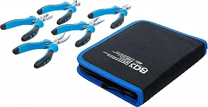 Набор прецизионных плоскогубцев BGS 463, серебристый/черный/синий, набор из 5 штук synthetic.ua - Фото 1