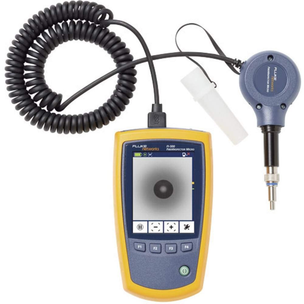 Камера для инспекции волокон Fluke Networks FI-525 FiberInspector с подсветкой PortBright и NFC Комплектный кейс для чистки торцевой поверхности волокна, фото №3