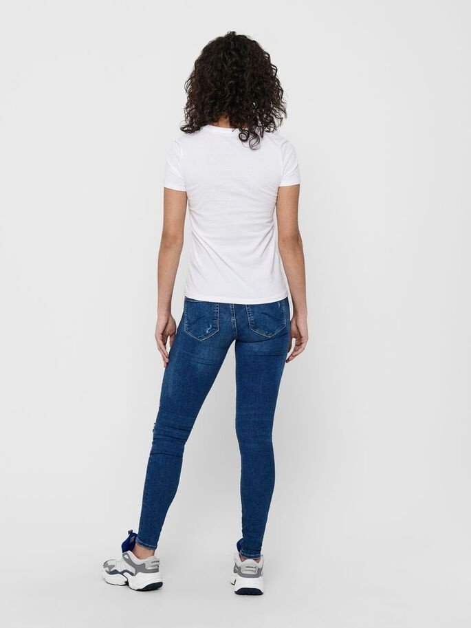 Футболка ONLKITA LIFE REG STATEMENT TOP JRS 15225849 Bright  ONLY Білий L, фото №5