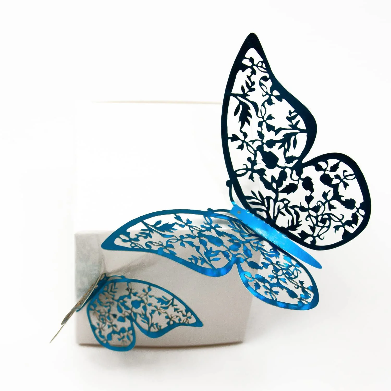 Наклейки на стіну Oblique Unique 3D Метелики набір 12 шт. Сині, фото №5